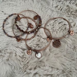 Alex and Ani Written in the Stars set of five bangle bracelets